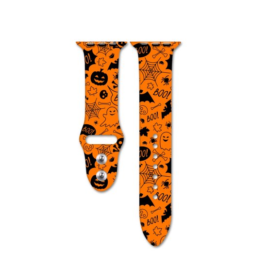 Halloween - Apple Watch Band - 42-49mm - Black & Orange