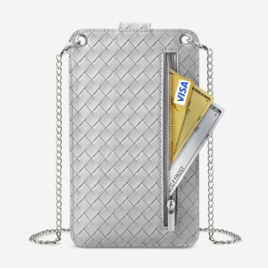 Ellie Rose - Rfid Blocking Crossbody phone Bag - Silver Ellie Rose - Rfid Blocking Crossbody phone Bag - Silver