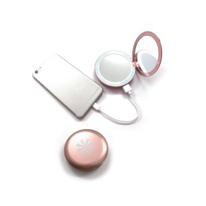 Tech Candy - Glow Up - Compact Mirror/Charger - ROSE GOLD Tech Candy - Glow Up - Compact Mirror/Charger - ROSE GOLD
