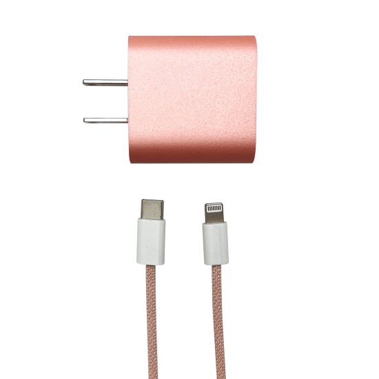 POWER UP - Fast 20W 3\' Lightning Charger Set - PINK