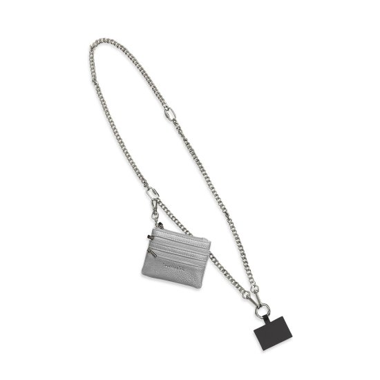 Save the Girls - Clip & Go Crossbody Phone Accessory - Silver
