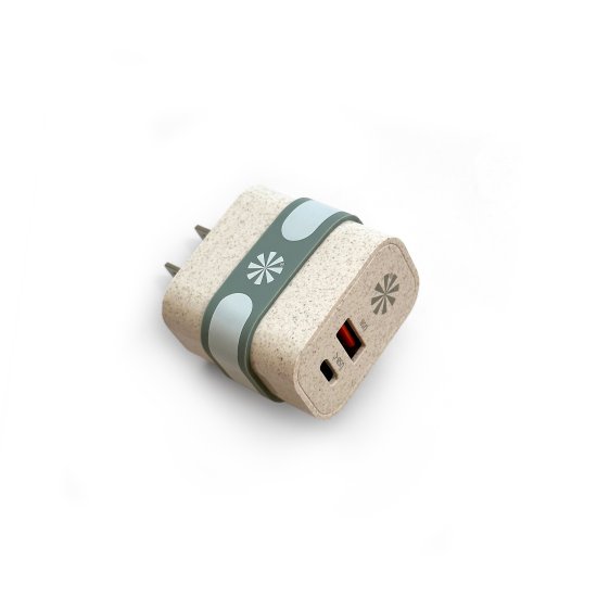 Tech Candy - Double Play Eco™ Wall Power Adapter - NATURAL