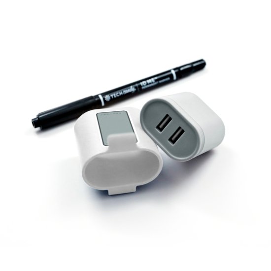 Tech Candy - Id Me Usb Power Adapter - White/Light Slate