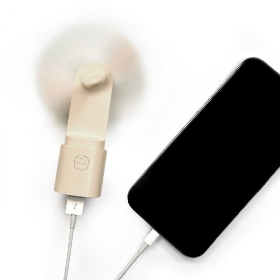 Tech Candy - Easy Breezy Portable Fan + Power Bank - Natural