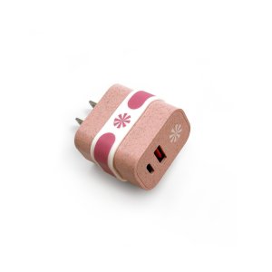 Tech Candy - Double Play Eco™ Wall Power Adapter - PINK Tech Candy - Double Play Eco™ Wall Power Adapter - PINK