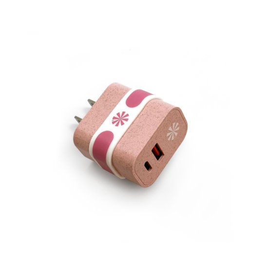 Tech Candy - Double Play Eco™ Wall Power Adapter - PINK