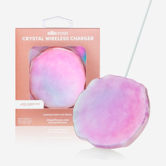 Ellie Rose - Gemstone Inspired Crystal Qi Charger - ROSE QUARTZ