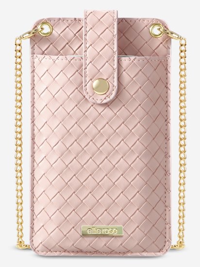 Ellie Rose - Rfid Blocking Crossbody phone Bag - Blush