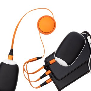 MadMan - Retractable 3-in1 Fast Chargers - BLACK MadMan - Retractable 3-in1 Fast Chargers - BLACK