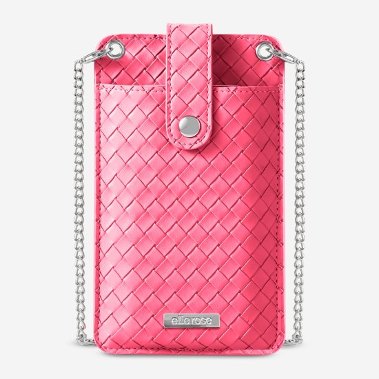 Ellie Rose - Rfid Blocking Crossbody phone Bag - Hot Pink