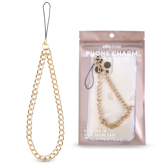 Ellie Rose - Phone Charm - Gold Chain