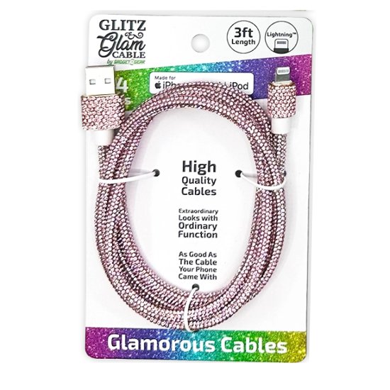Glitz N Glam - Lightning Cable - Pink Sparkle