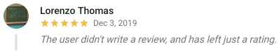 just a rating