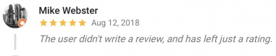 left just a rating