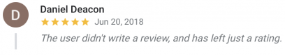 left just a rating