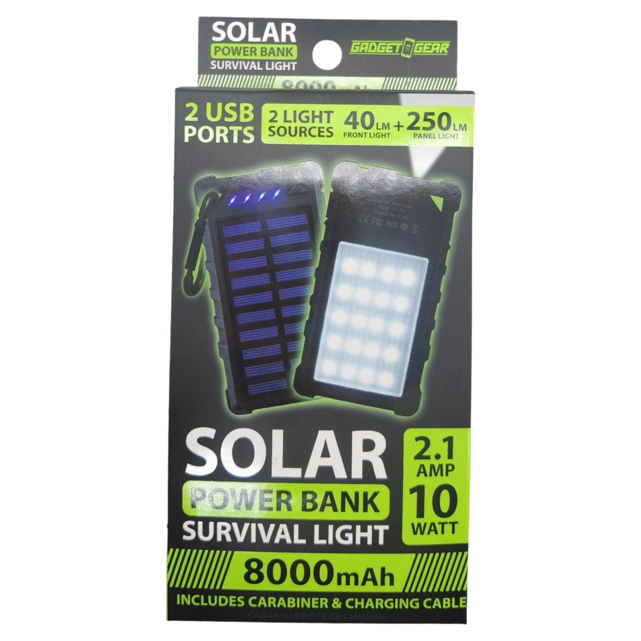 Gadget Gear - Led Solar Power Bank