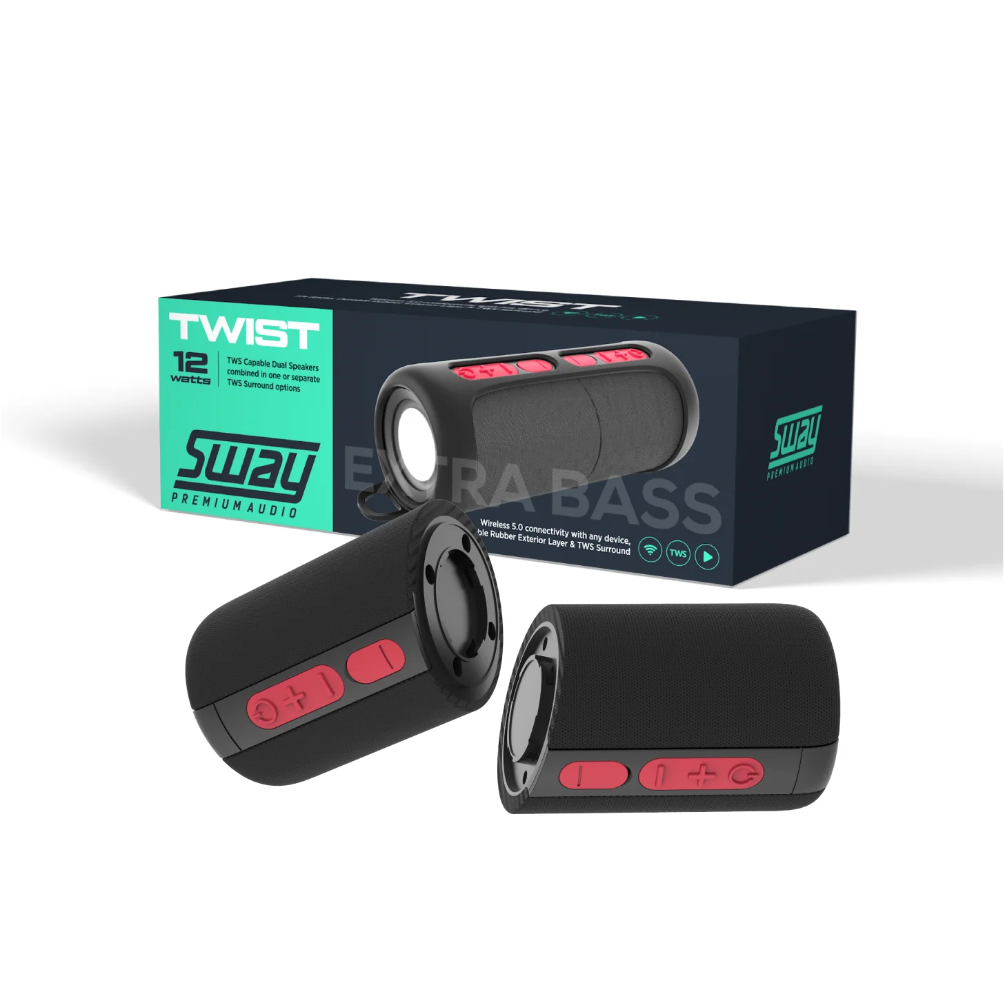Sway - Twist TWS Dual Surround Sound Bluetooth Speakers