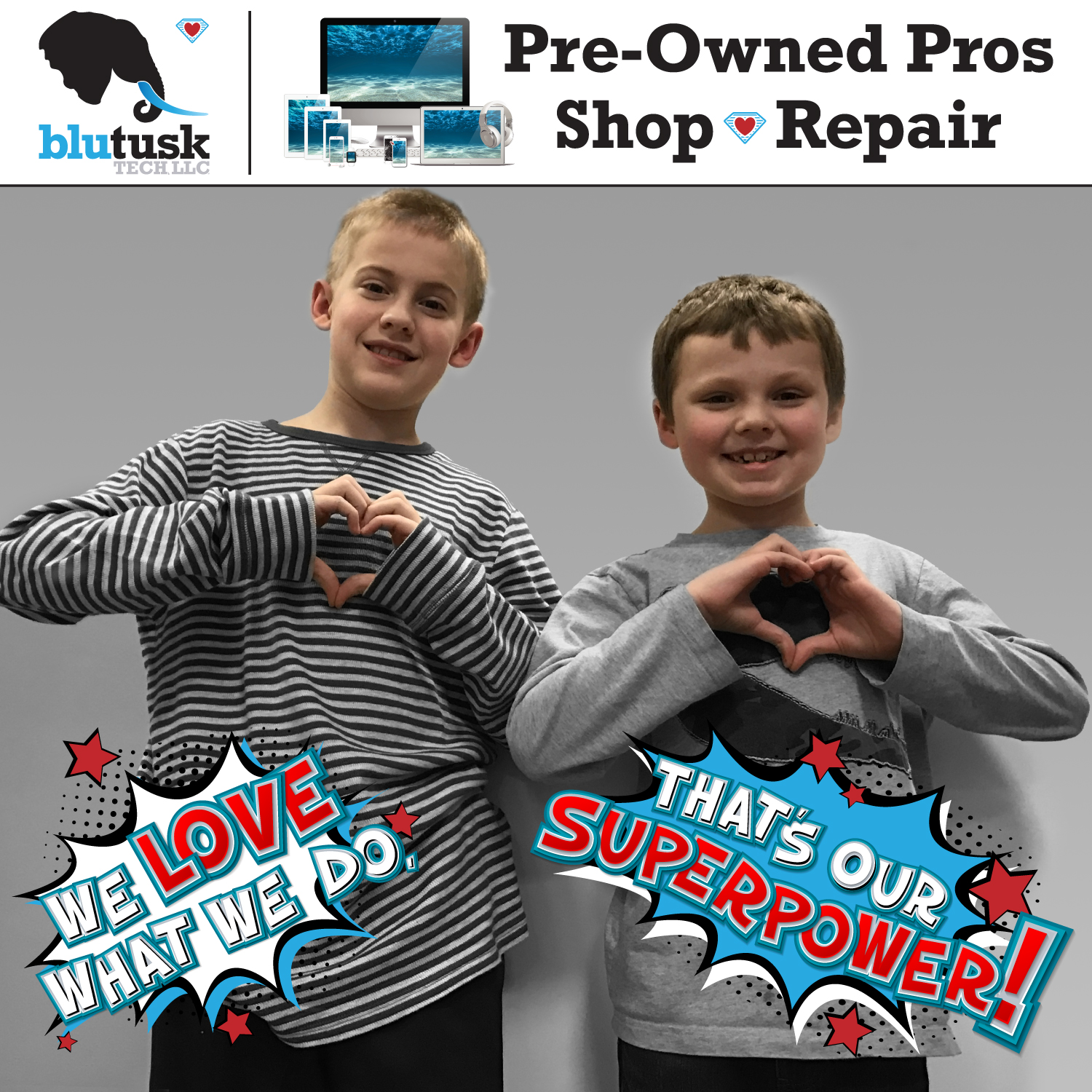 Number 1, We Love What We Do, from the top 10 reasons to shop with The Pre-Owned Pros at Blutusk Tech, LLC 